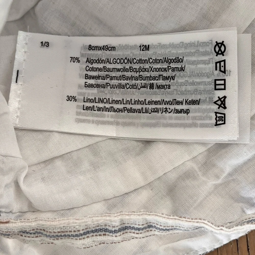 Mayoral 3 piece baby boy linen short set bucket hat striped neutral 12 months - Picture 3 of 12